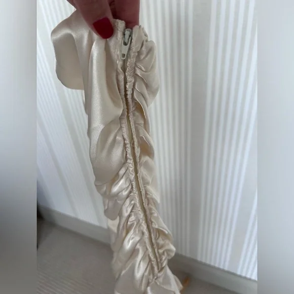 New Leaf By Samir Vintage Women's Tiered Ruffled Dress Side Zip Small RARE - Picture 7 of 9